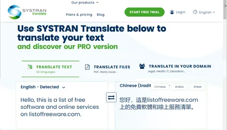 Systran Translate